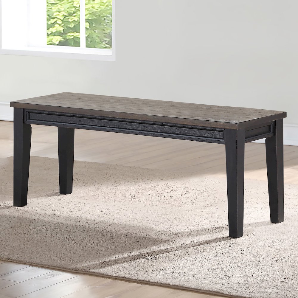 Raven Noir Dining Table with Bench and 4 Chairs. Picture 5
