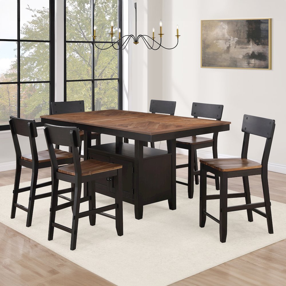 Bermuda 7-Piece Counter Dining Set. Picture 5