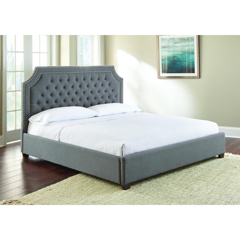 King Bed Gray, Gray. Picture 1