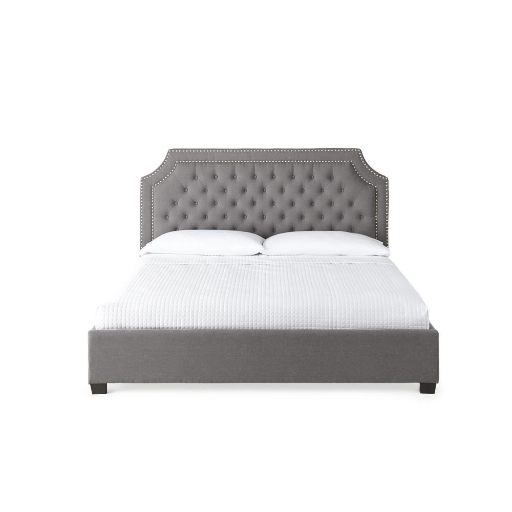 King Bed Gray, Gray. Picture 3