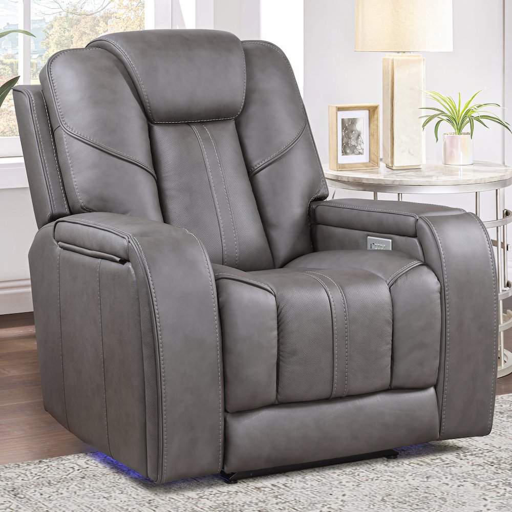 Daniel Triple Pwr Leather Theat Recliner. Picture 6