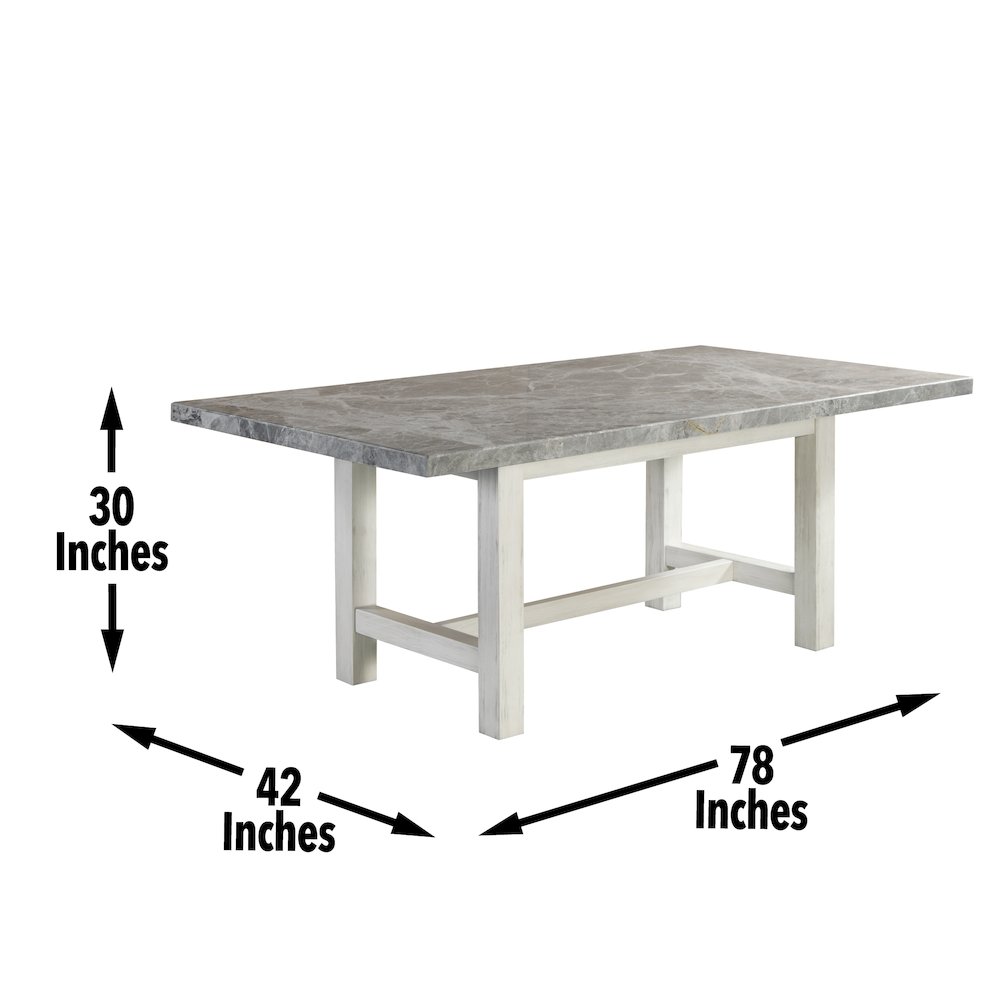 Canova 5pc Dining Gray Marble. Picture 11