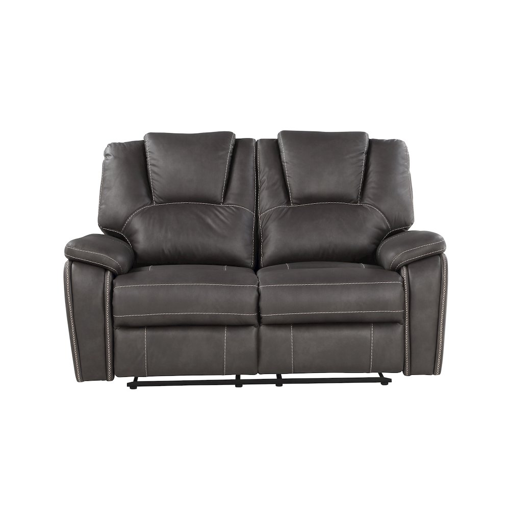 Katrine Charcoal Manual Loveseat. Picture 3