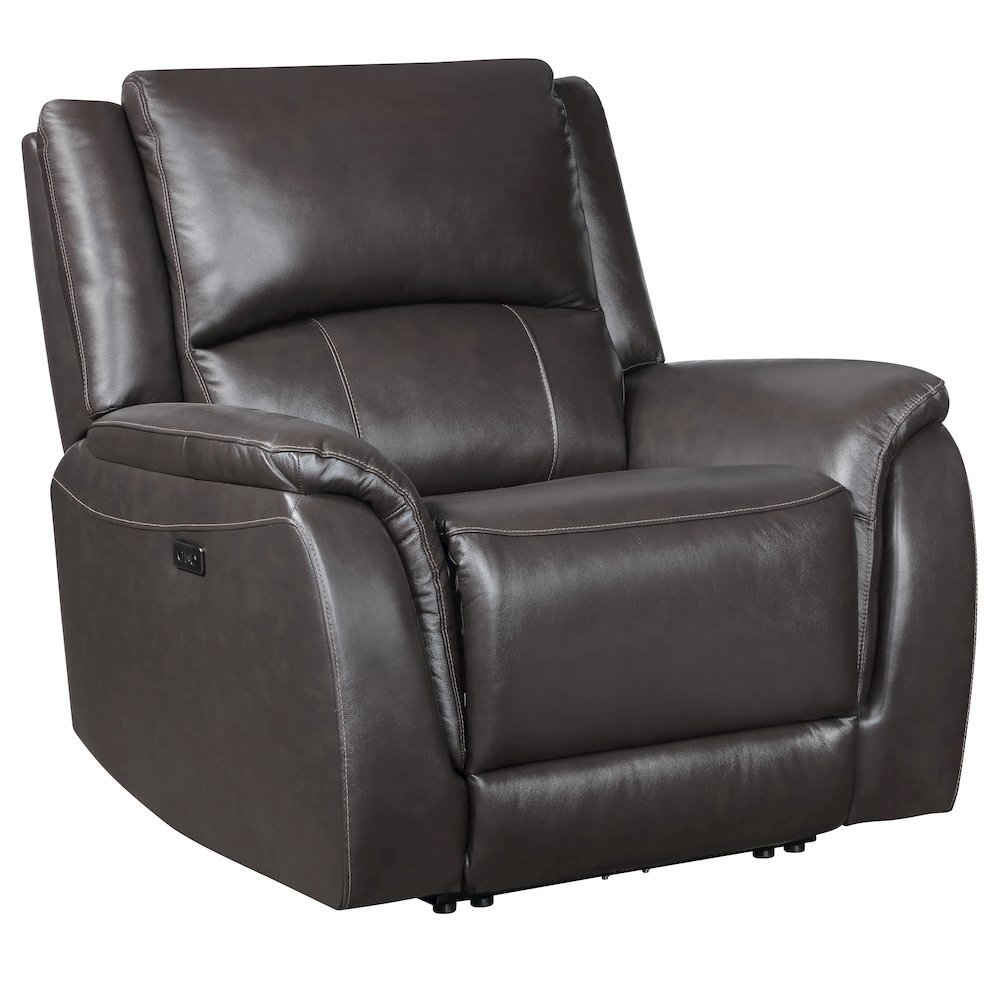 Alexandria PWR Recliner Chocolate. Picture 1