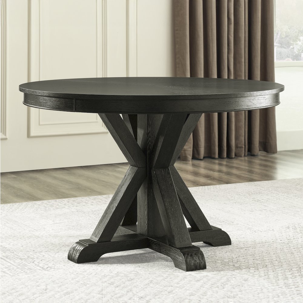 Rylie Dining Table, Black Finish. Picture 4
