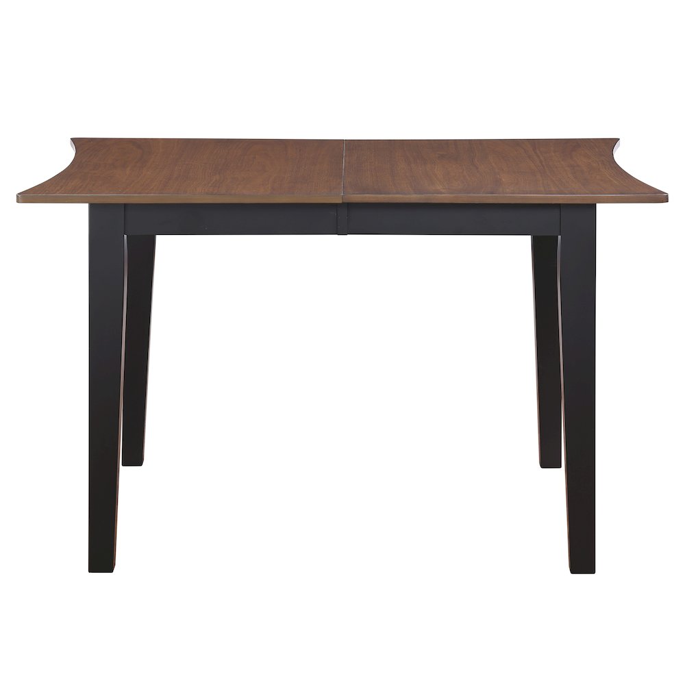 Joplin 50-62" Dining Table w/12" Leaf, Walnut and Ebony finish. Picture 3
