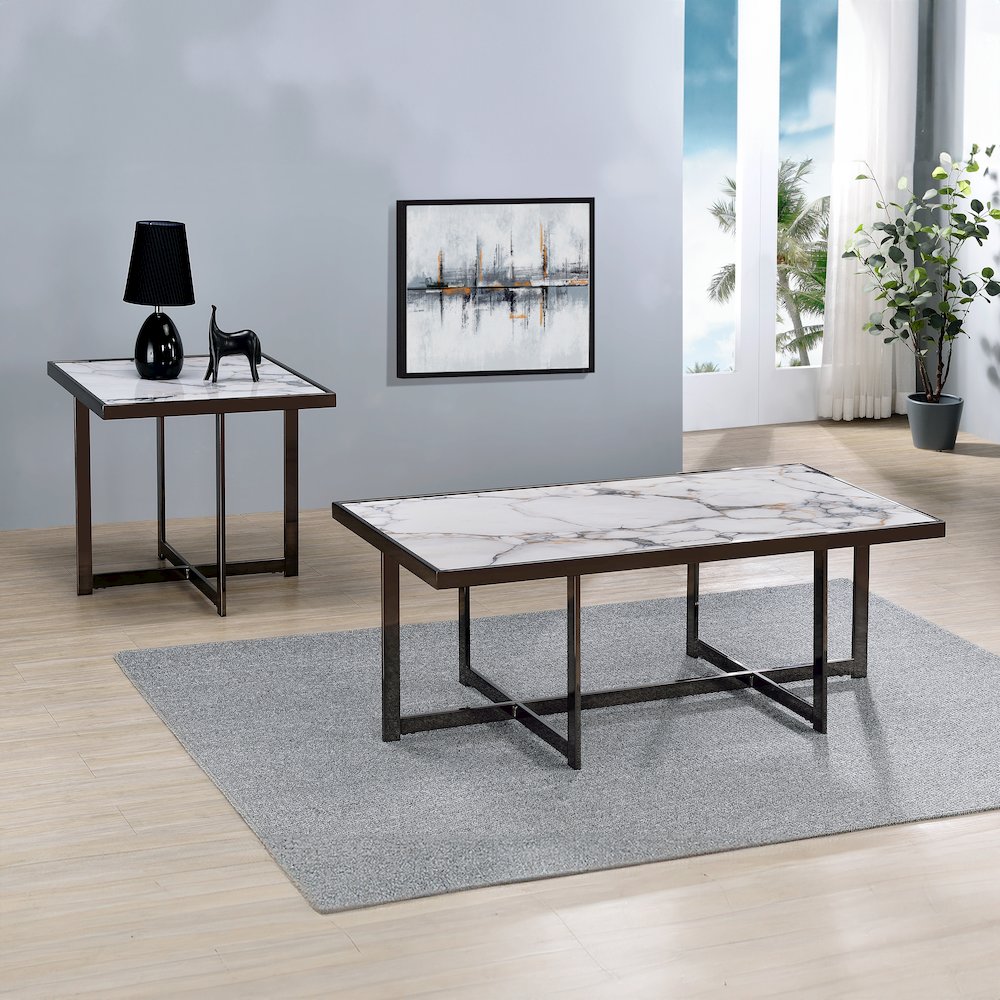 Kayley Sintered Stone Cocktail Table. Picture 6