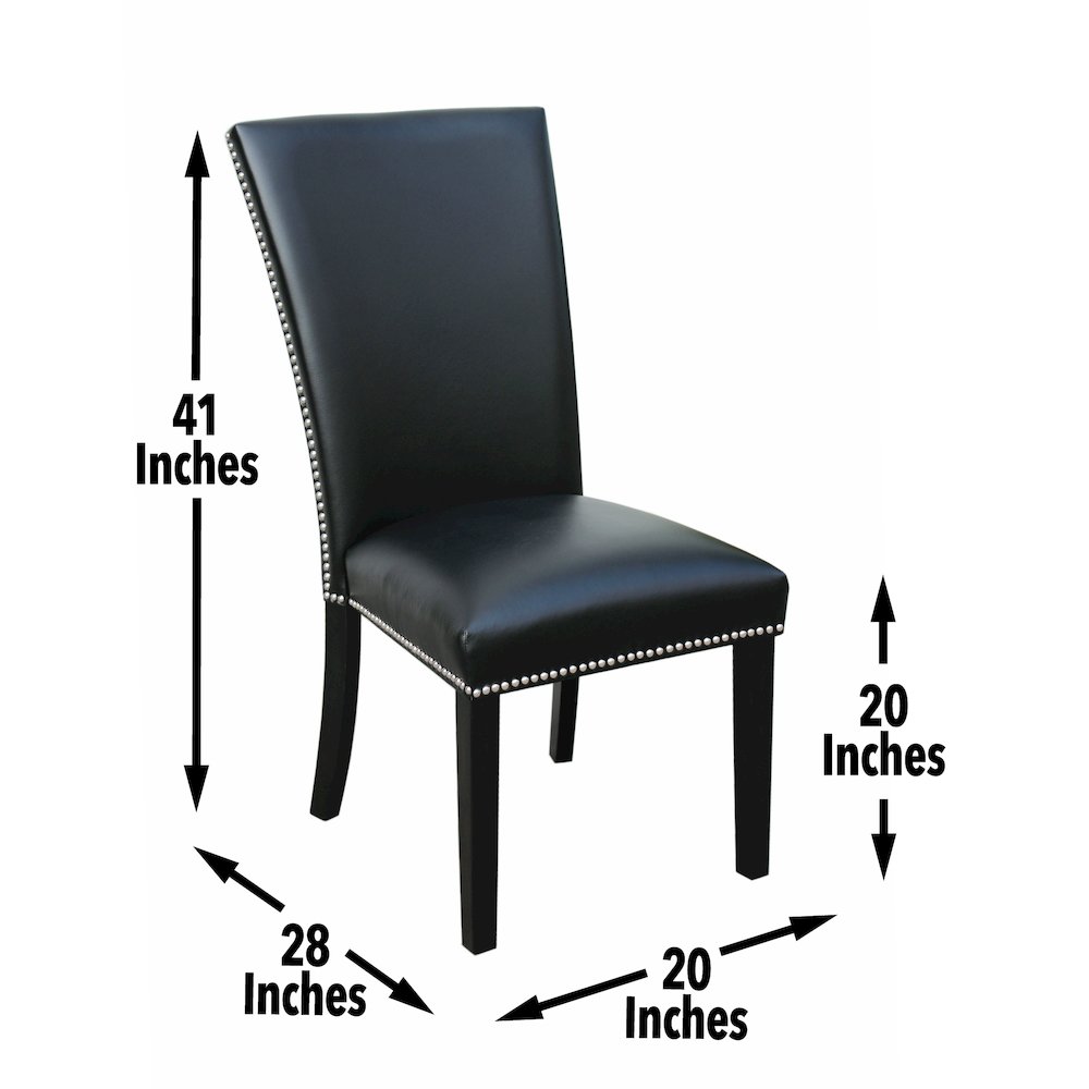 Camila 7PC Rectangle Dining Set Black Chair. Picture 5