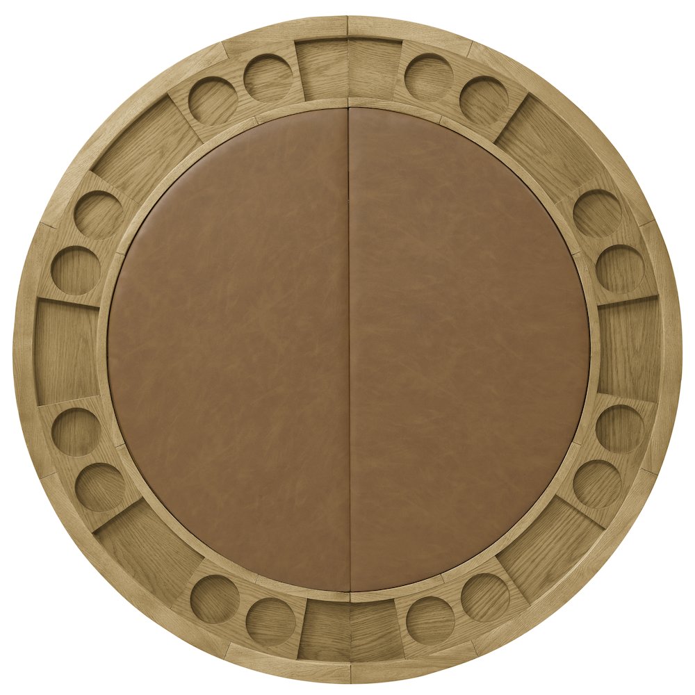 Rylie Dining Table with Game Top & 4 Captains Chairs, Natural Finish. Picture 9