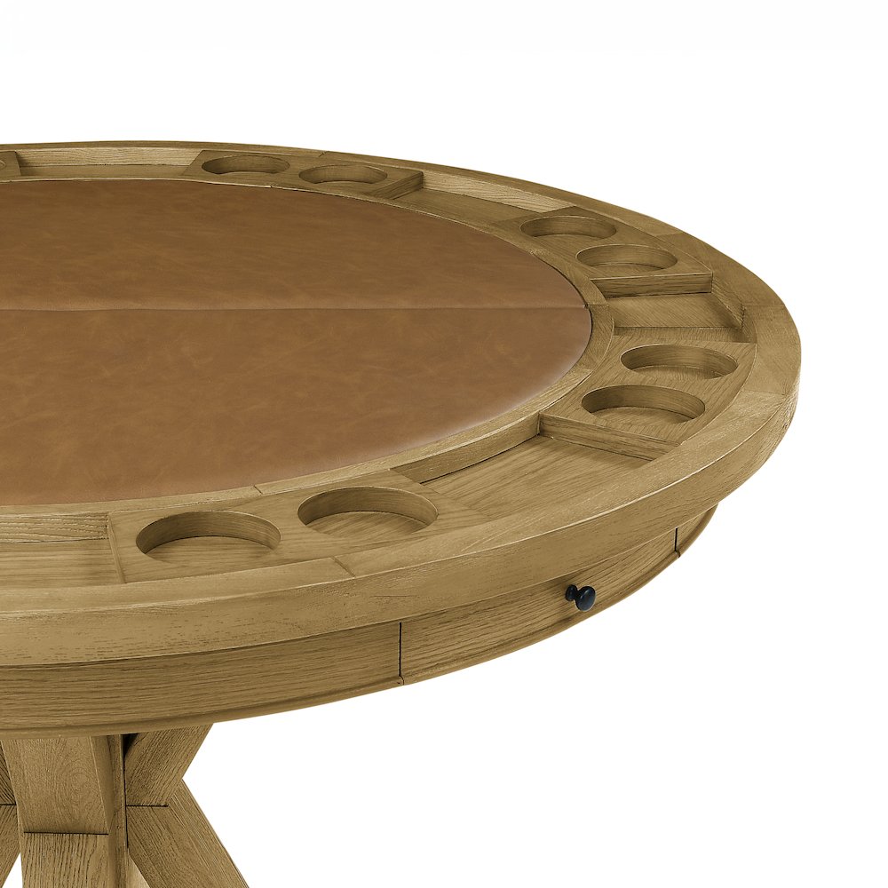 Rylie Counter Table with Game Top, Natural Finish. Picture 6
