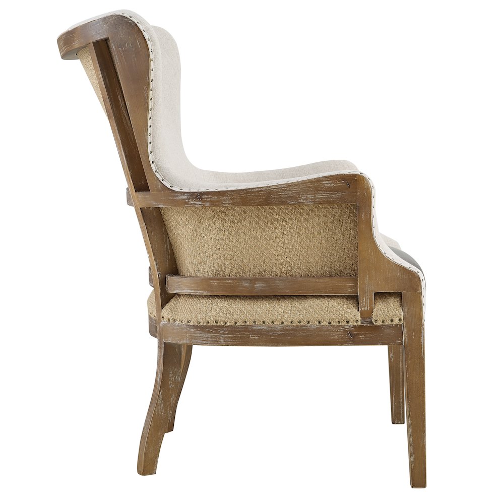 George Two Tone Wingback Accent Chair. Picture 1