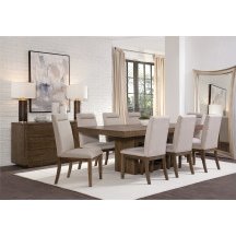 Garland Brown Dining Table and 8 Chairs. Picture 4