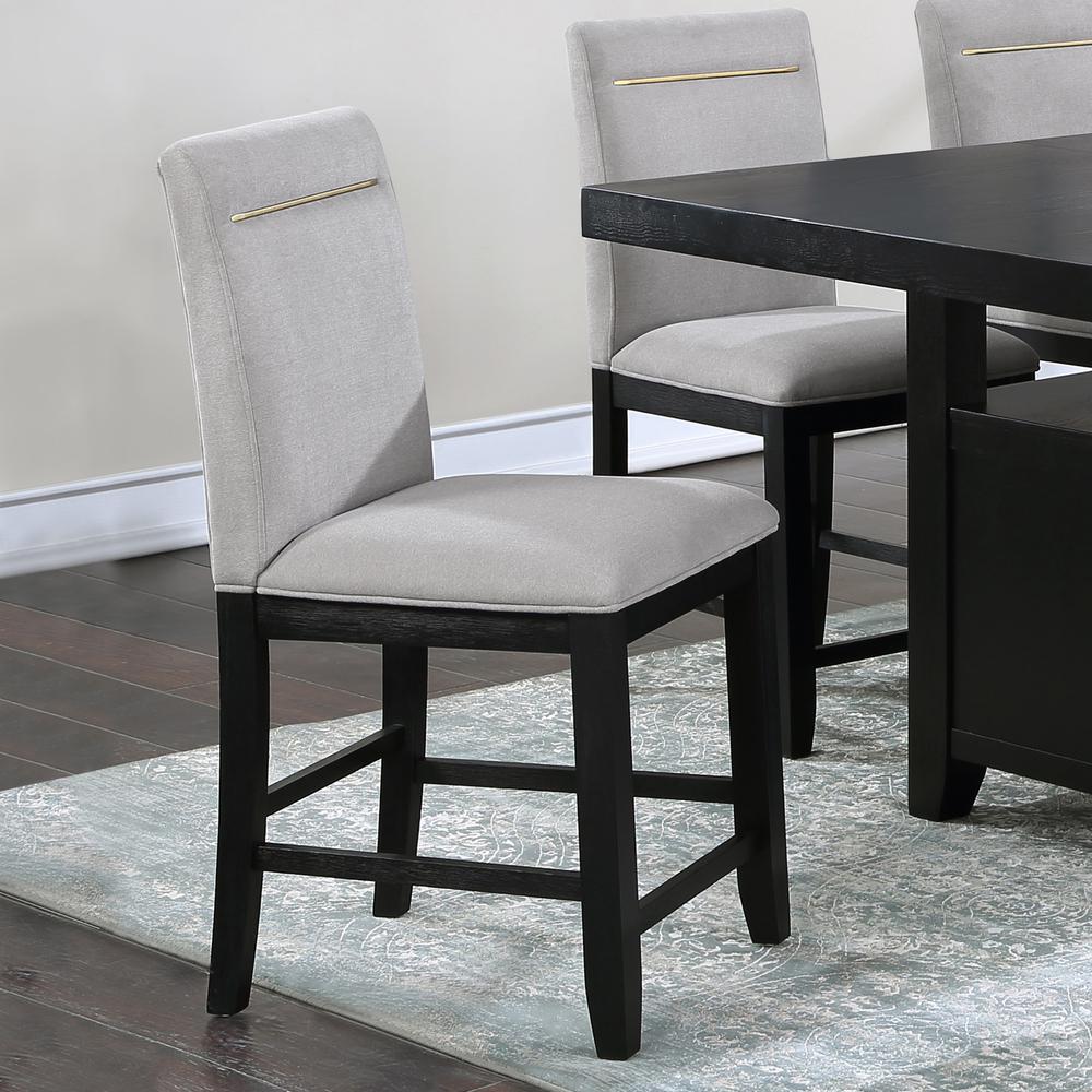 Yves Counter Chair - Grey (set of 2). Picture 3