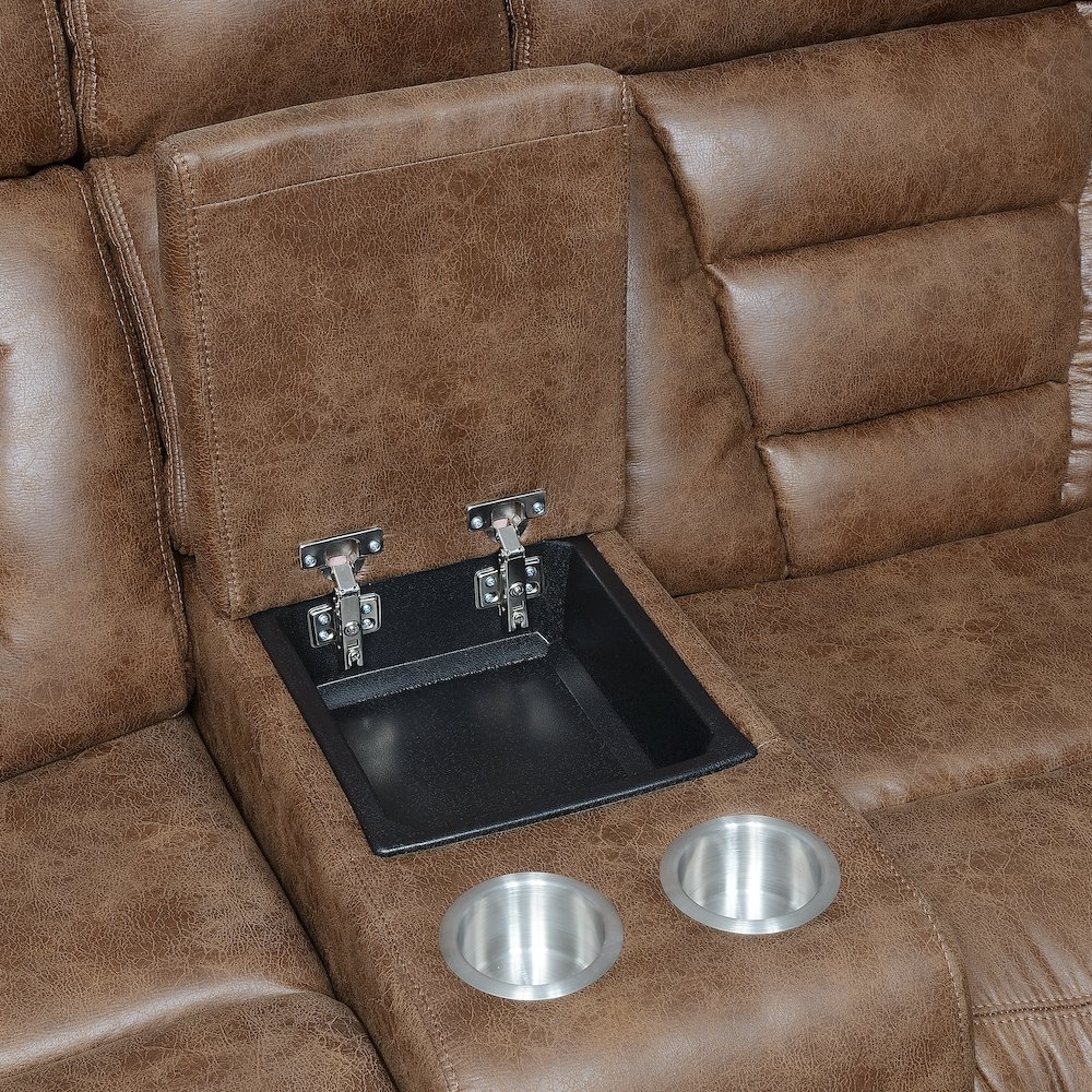 Brock Power Recliner Console Loveseat. Picture 6
