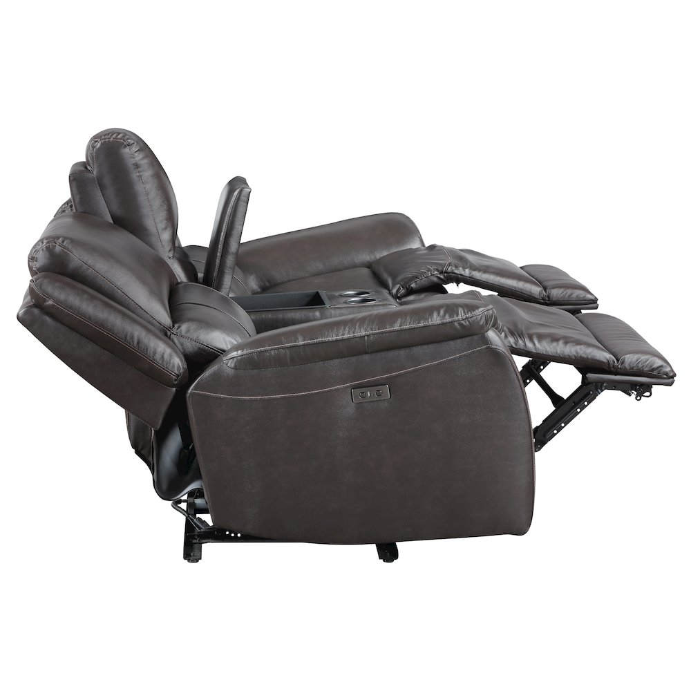 Alexandria Power Leather Reclining Conso. Picture 3