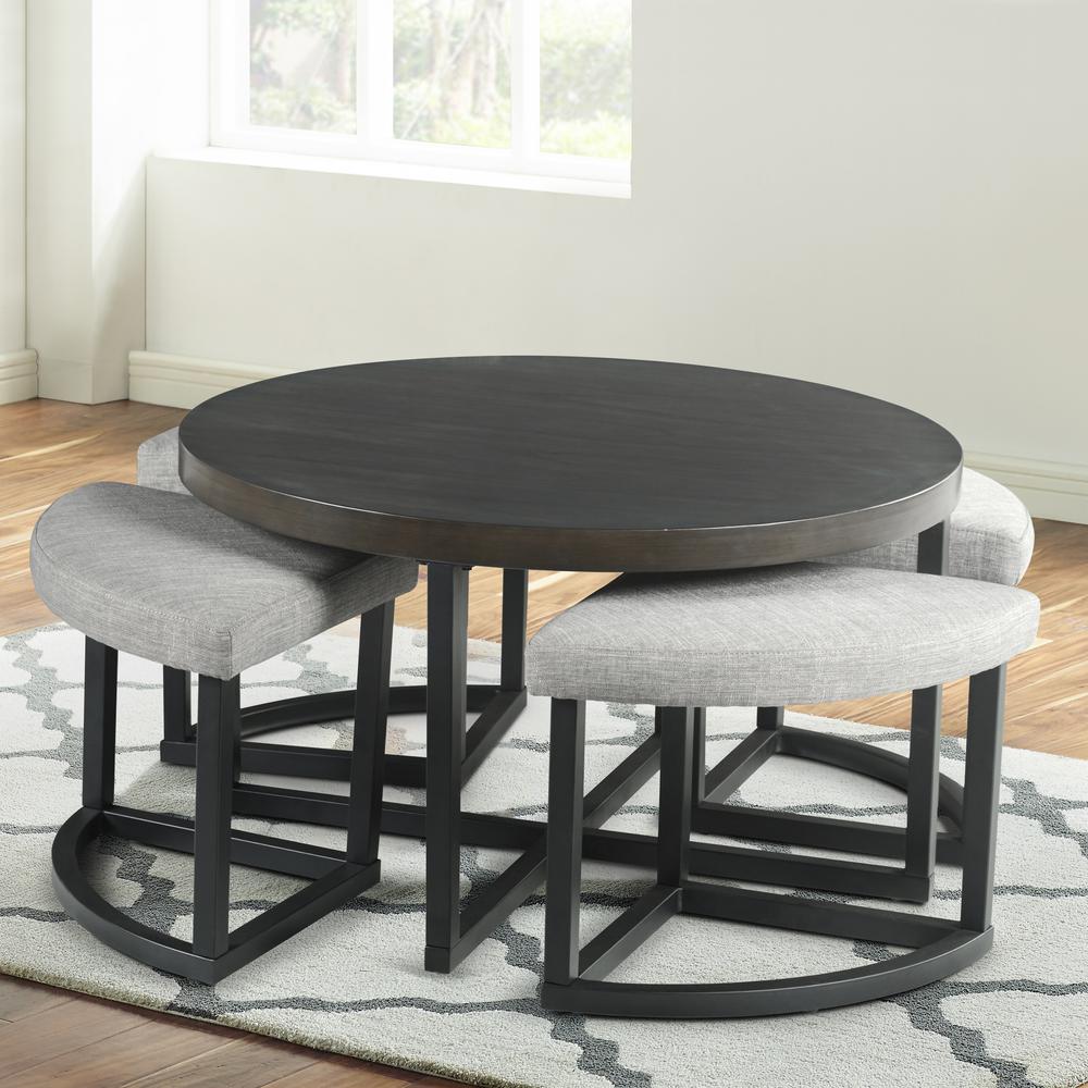 Yukon Coffee Table with Stools. Picture 1