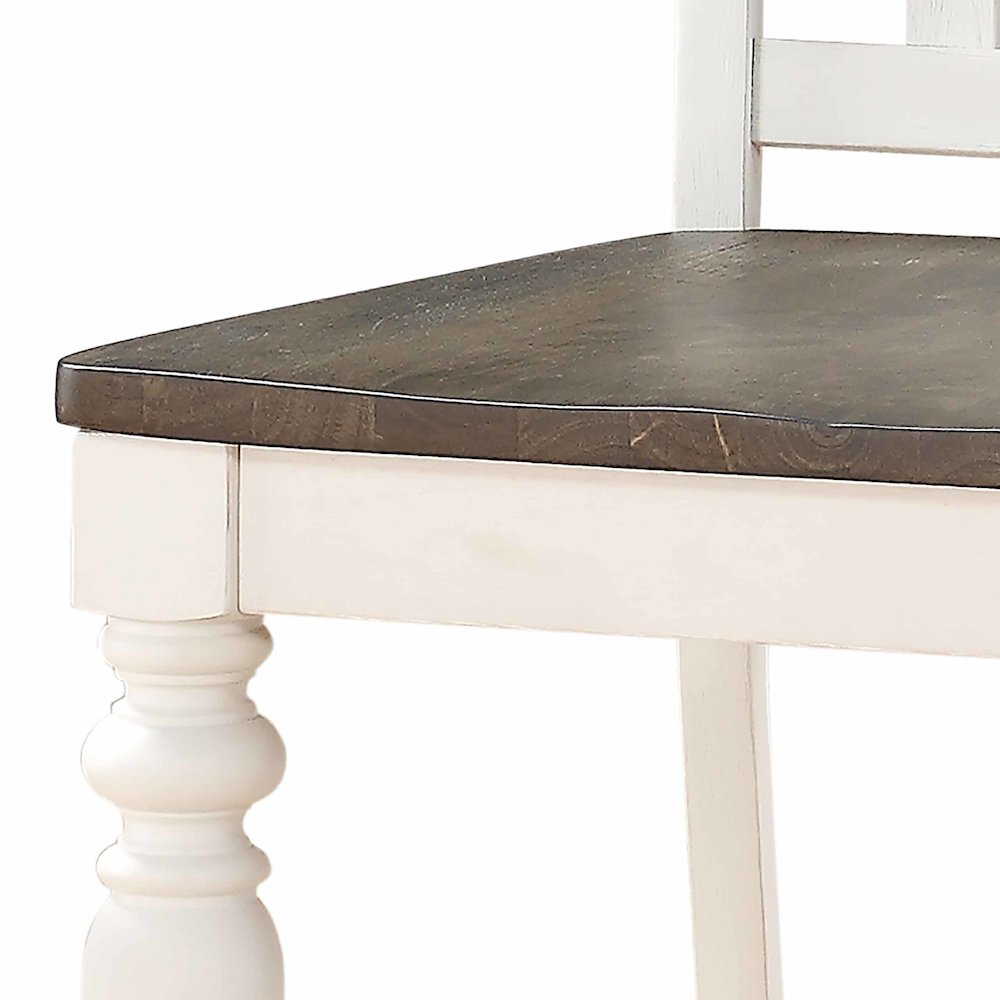 Joanna Two tone 7pc dining w bench. Picture 8