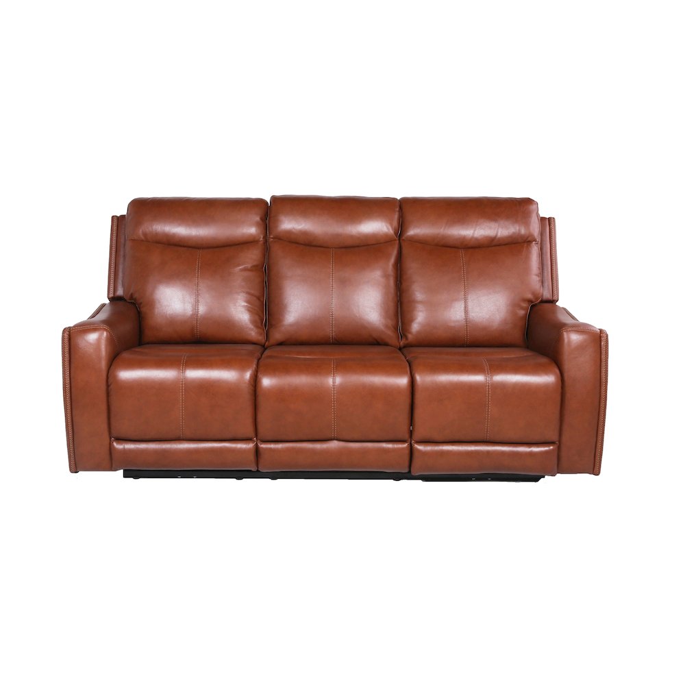 Natalia Power Recliner Sofa - Caramel Leather. Picture 4
