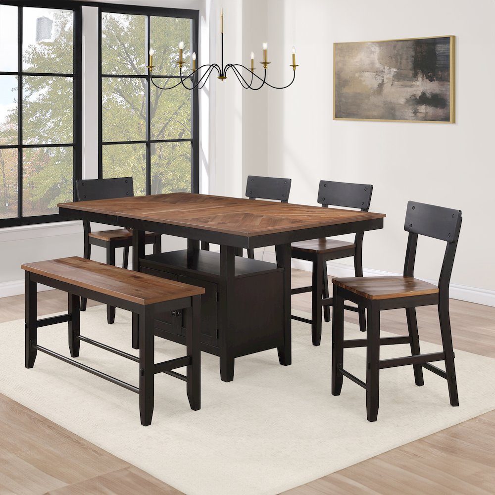 Bermuda 6-Piece Counter Dining Set. Picture 6