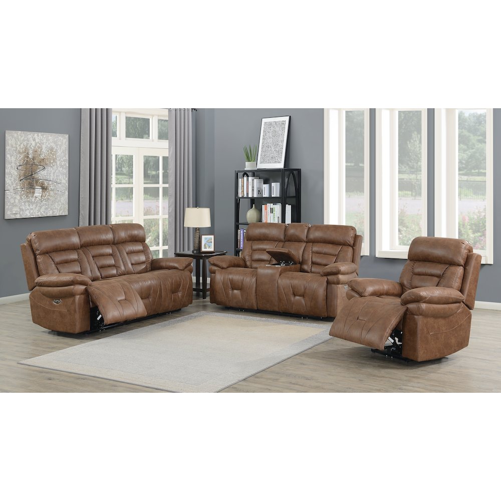 Brock Power Recliner Console Loveseat. Picture 4