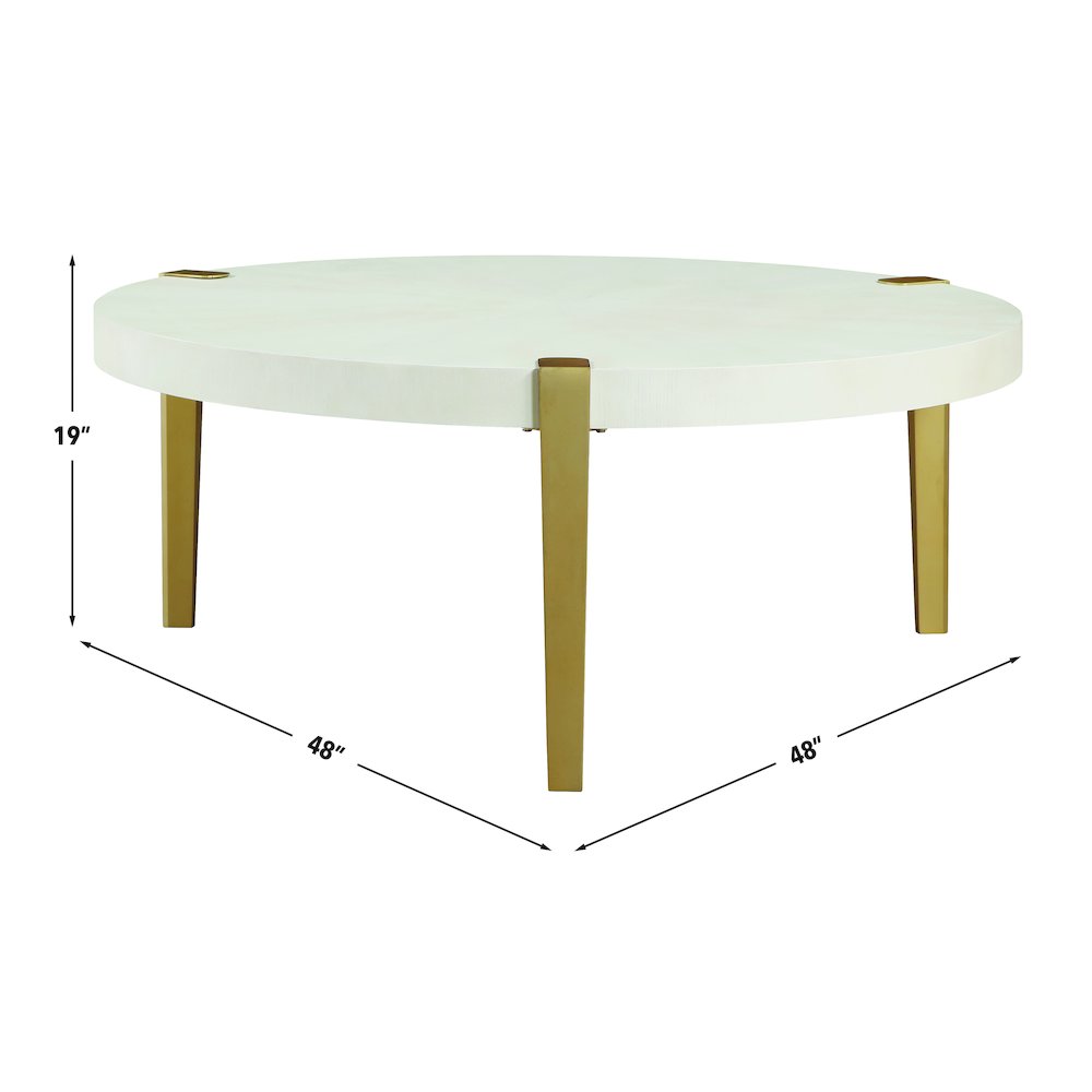 Gracie Coffee Table, White. Picture 5