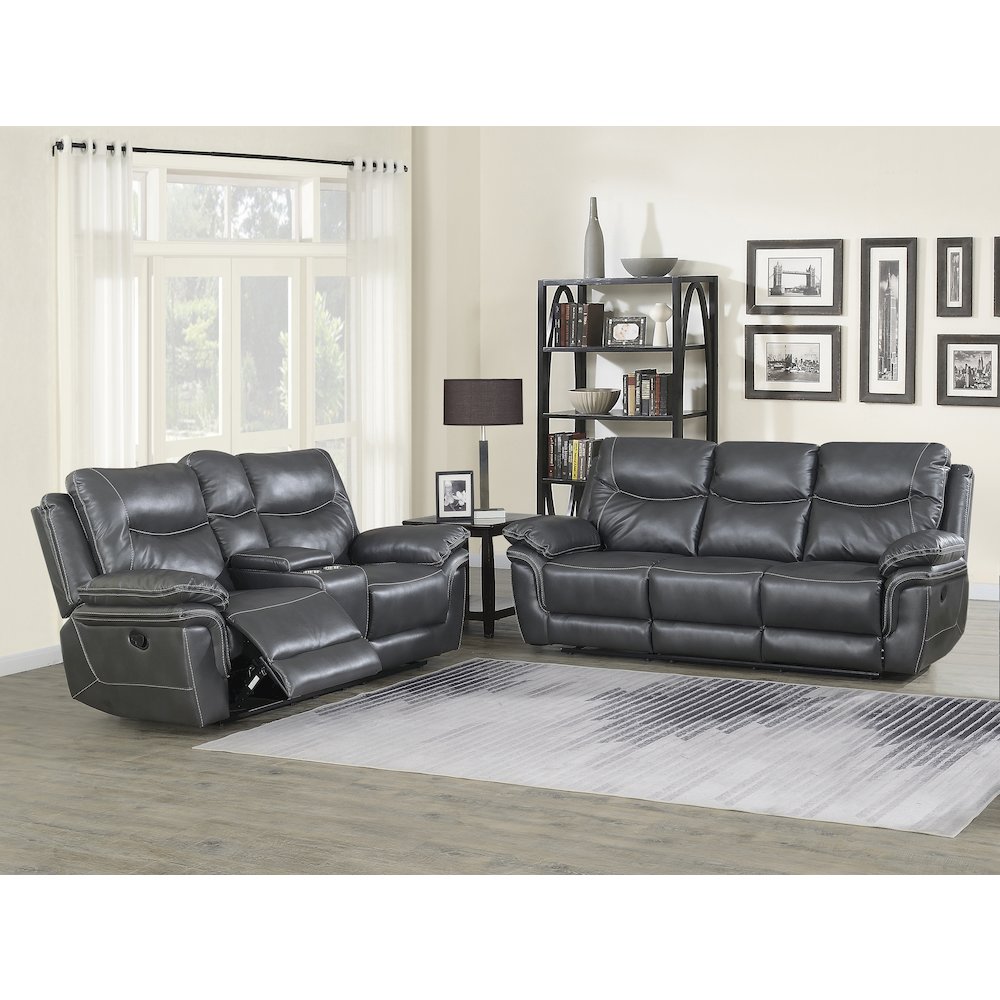 Isabella Console Loveseat Grey. Picture 6