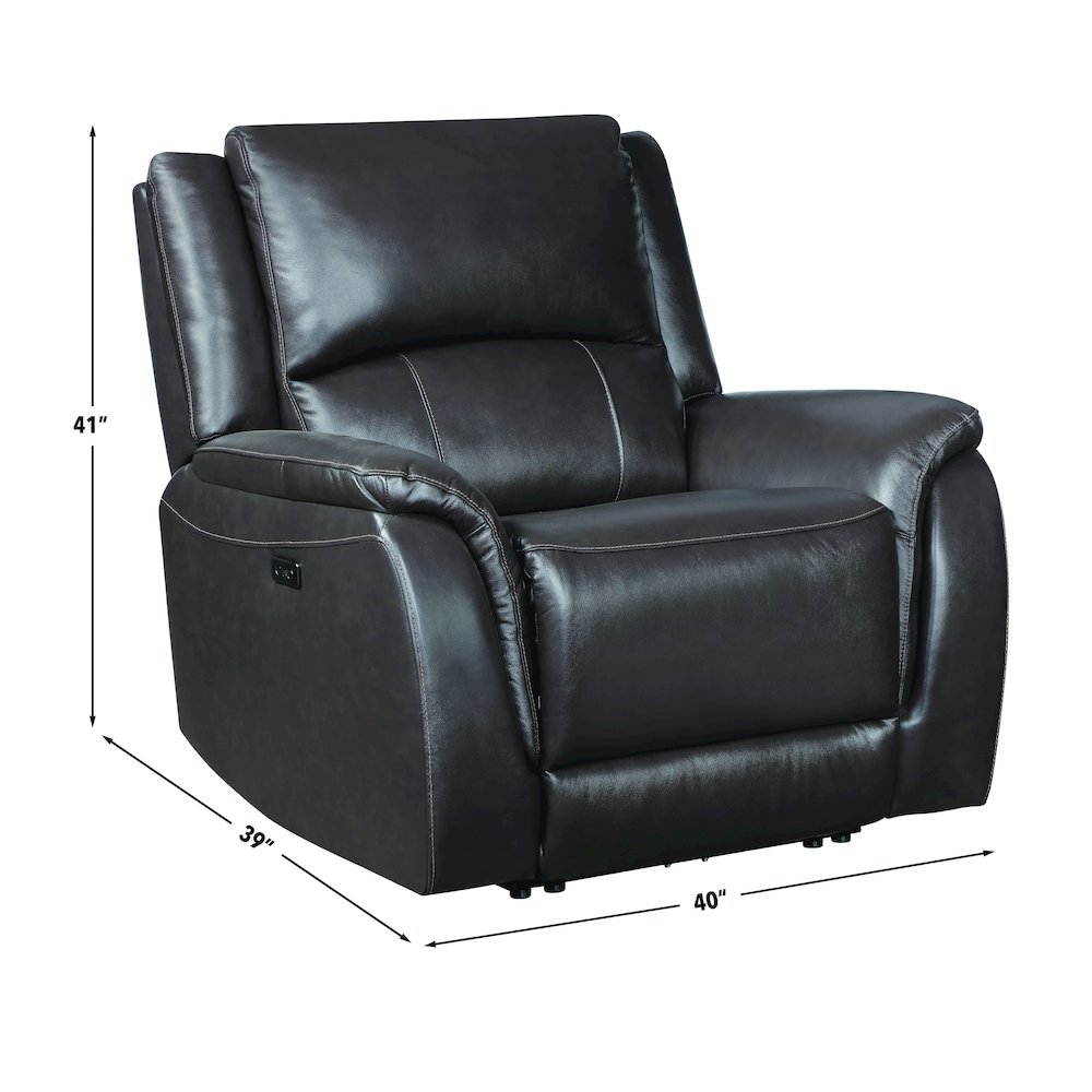 Alexandria PWR Recliner Chocolate. Picture 9