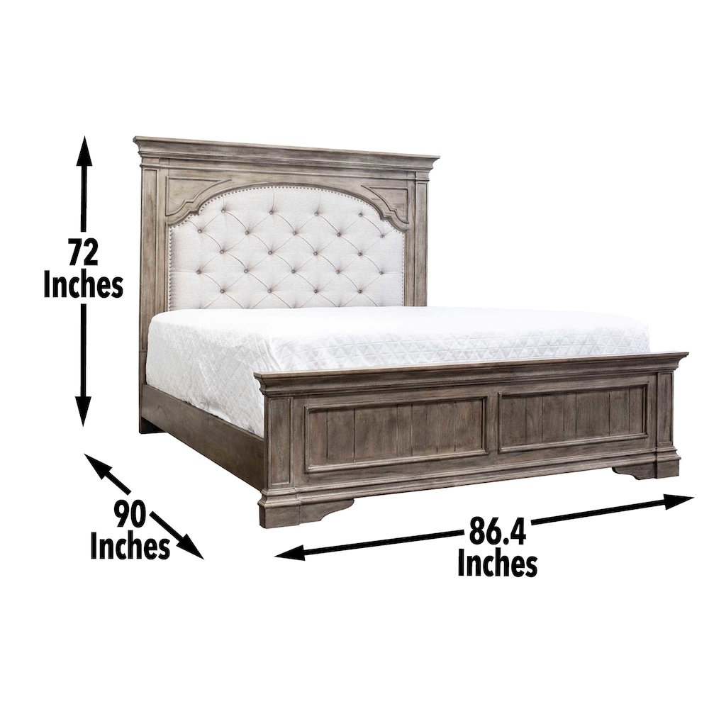 Highland Park King Bed Driftwood. Picture 9