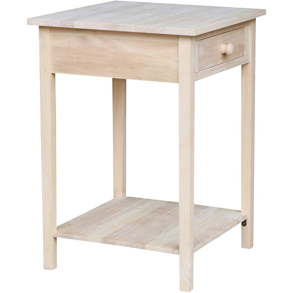 Hampton Bedside Table, Unfinished. Picture 3