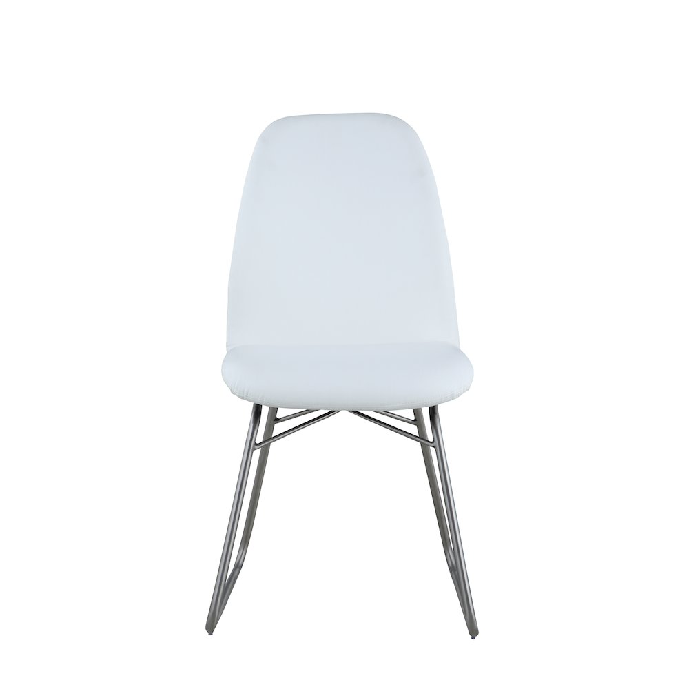 Contemporary Curved-Back Side Chair W/ Sled Base - 2 Per Box. Picture 1