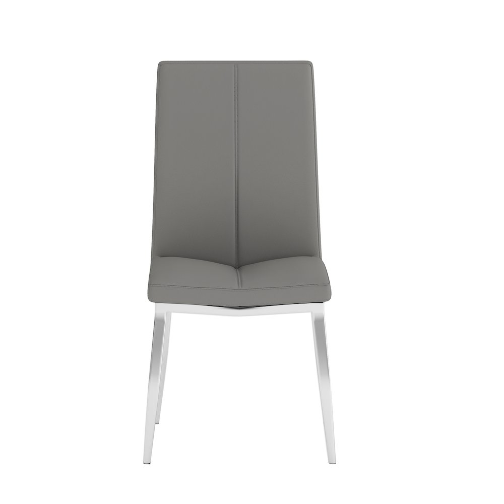 Curved Back Side Chair  - Set Of 4, Gray. Picture 4