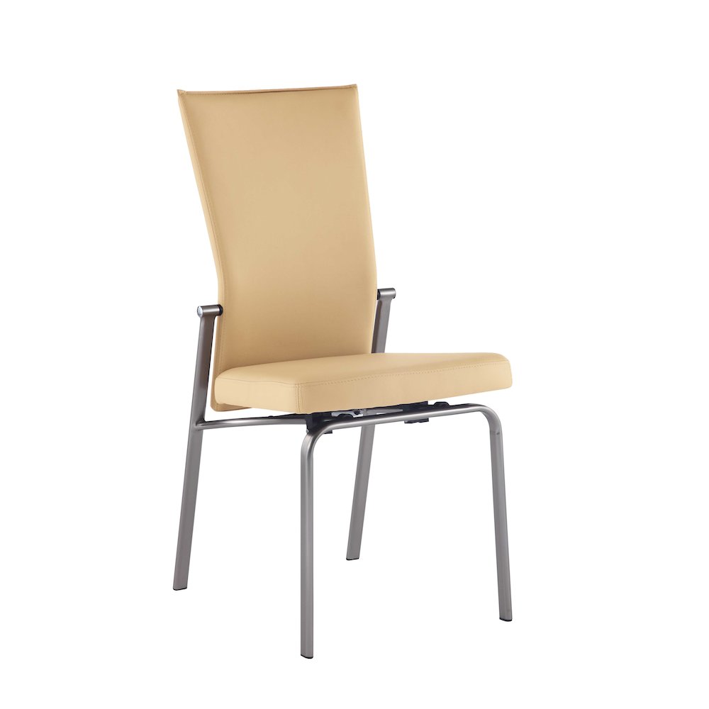 Motion Back Side Chair - Set Of 2, Beige. Picture 6