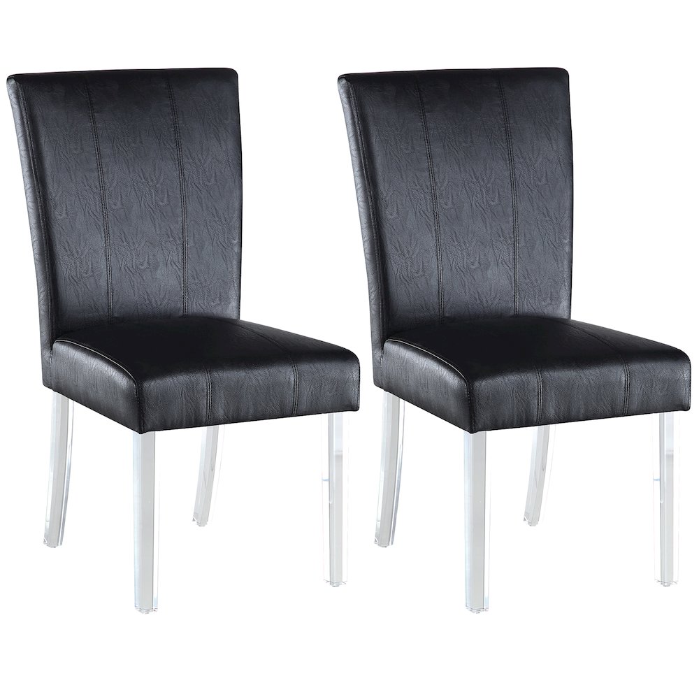 Contemporary Curved Flare-Back Parson Side Chair - 2 Per Box. Picture 1