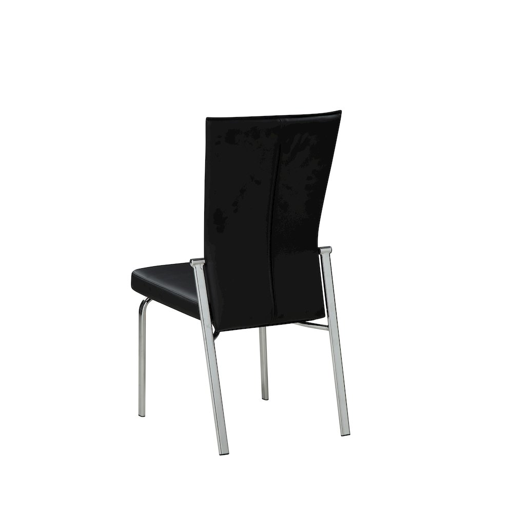 Contemporary Motion-Back Leather Upholstered Side Chair. Picture 5