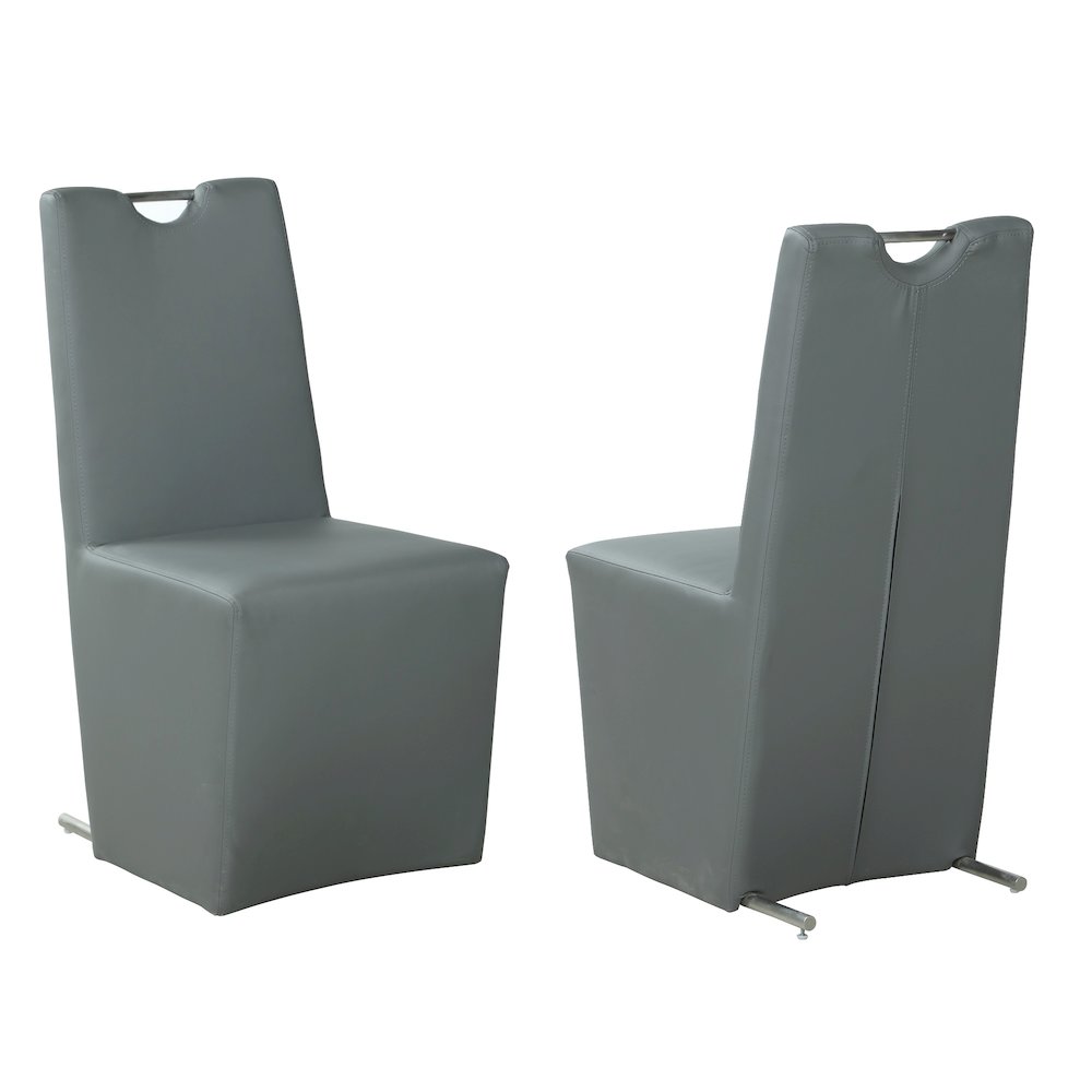 Contemporary Upholstered Handle-Back Side Chair - 2 Per Box. Picture 1