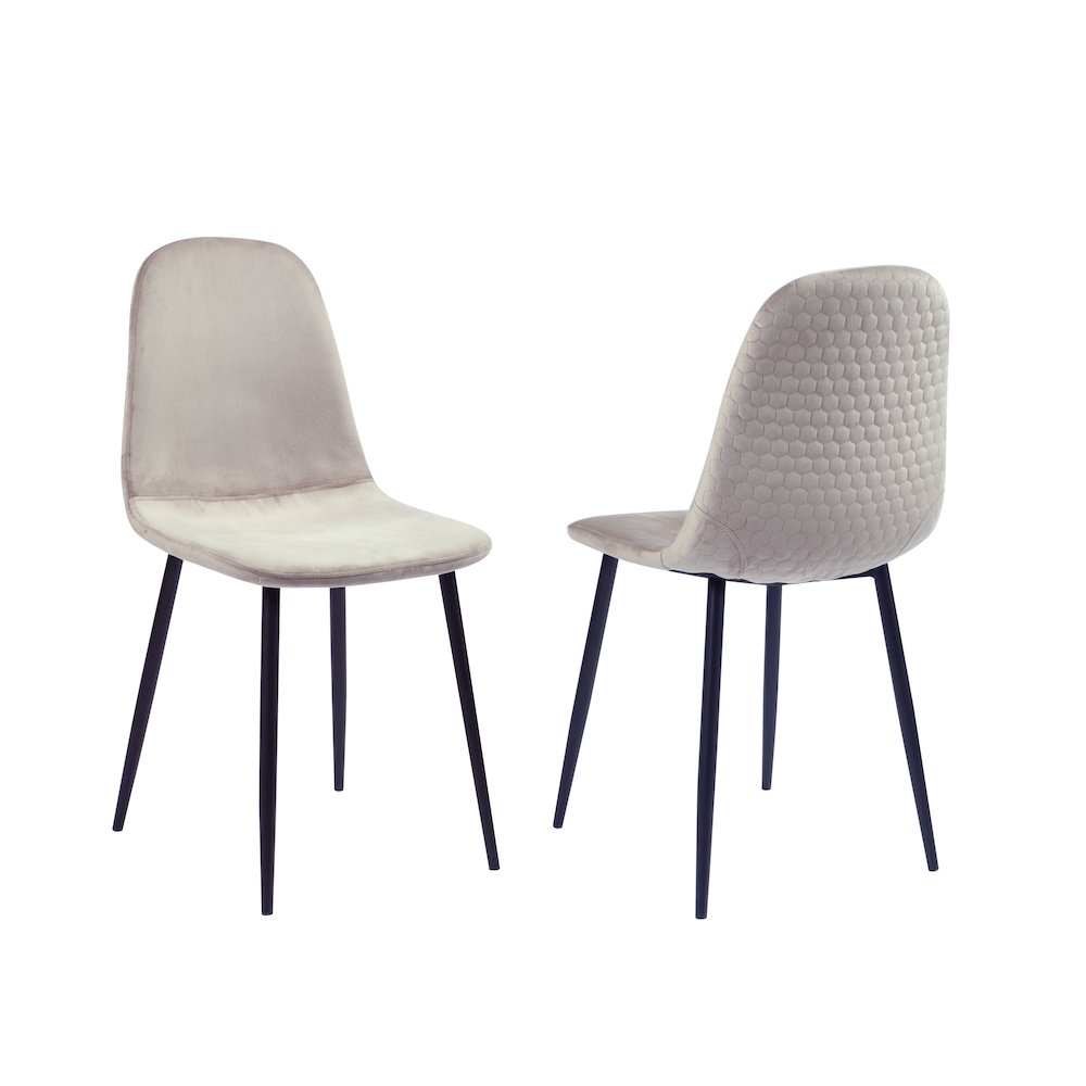 Contemporary Side Chair  - Set Of 4, Taupe. Picture 1