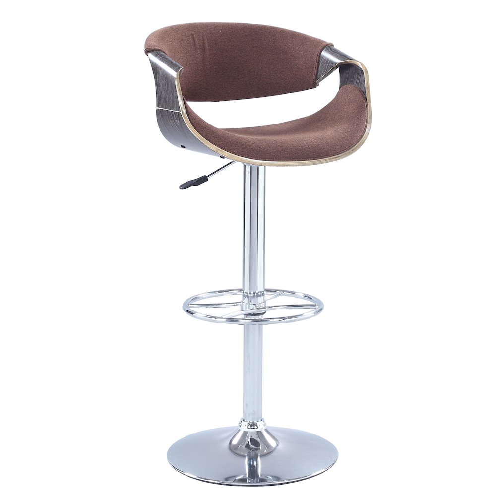 Bent Wood Saddle Seat Pneumatic-Adjustable Stool. Picture 1
