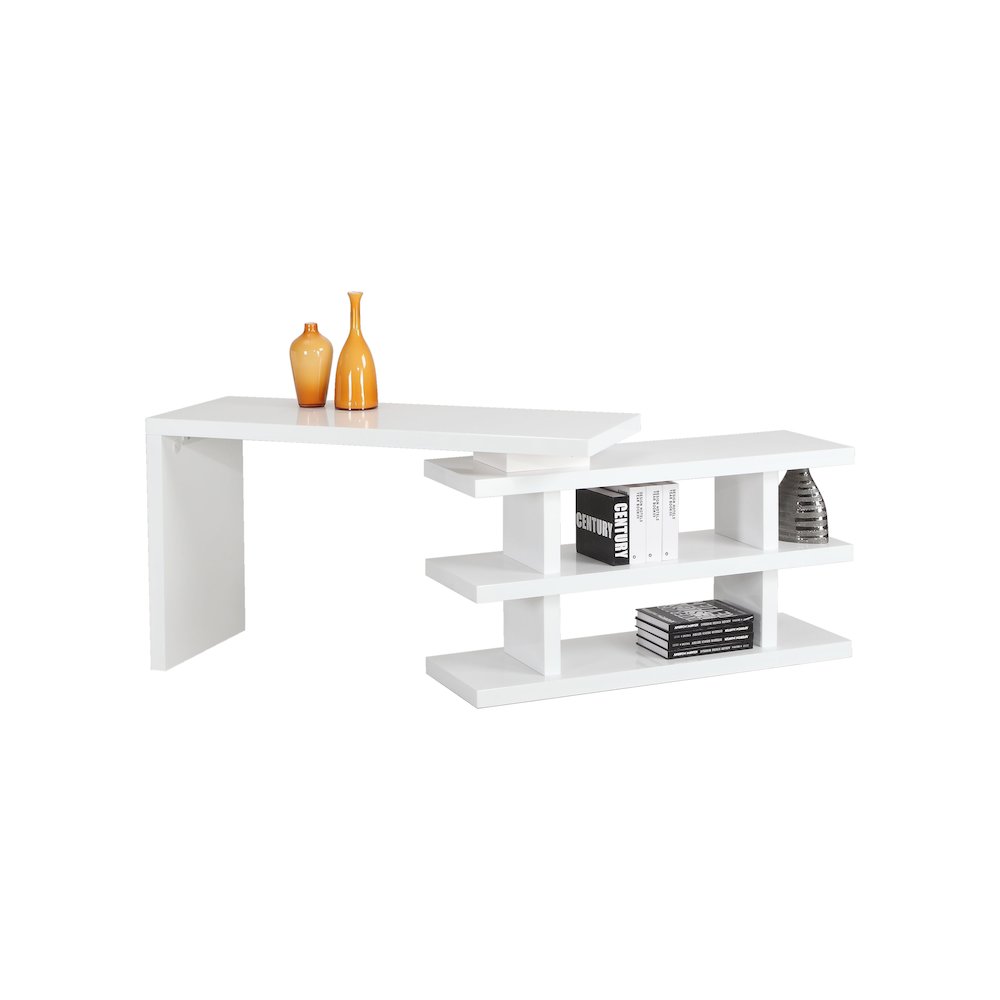 Motion Home Office Desk with Shelves. Picture 1