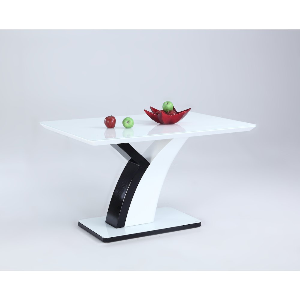 Modern Dining Table W/ Starphire Glass Top. Picture 2