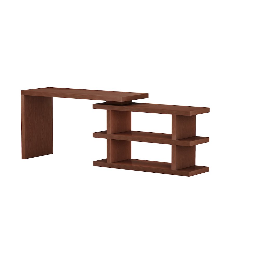 Motion Home Office Desk W/ Shelves. Picture 3