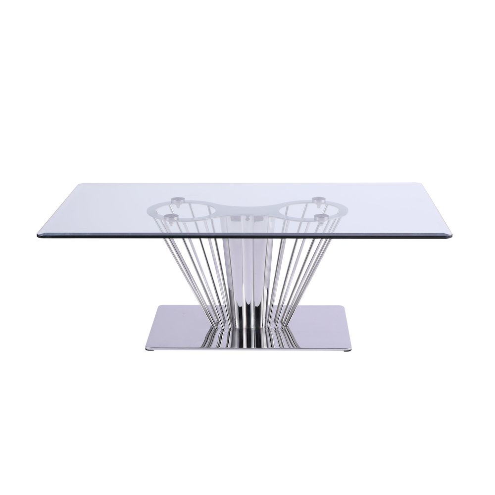 Contemporary Rectangular Glass Lamp Table. Picture 2
