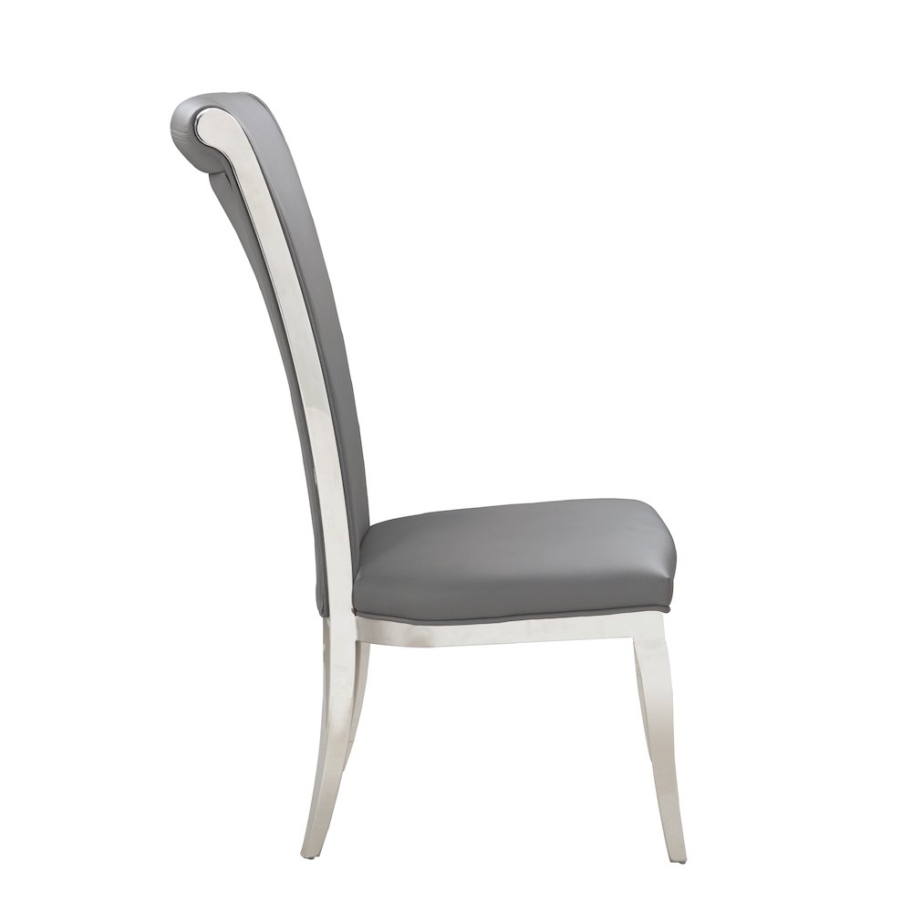 Contemporary Tall Roll Back Side Chair - 2 Per Box. Picture 4