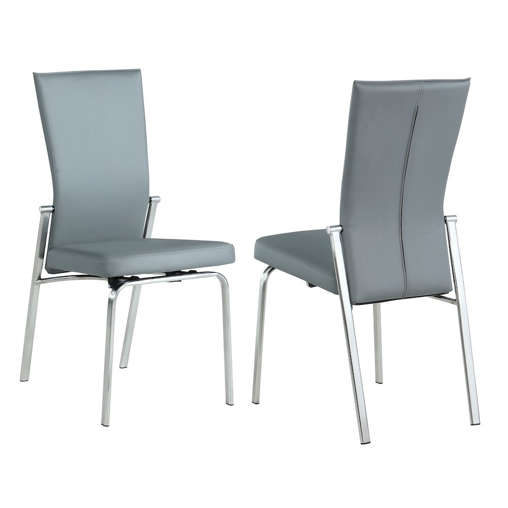 Motion Back Side Chair - Set Of 2, Gray. Picture 1