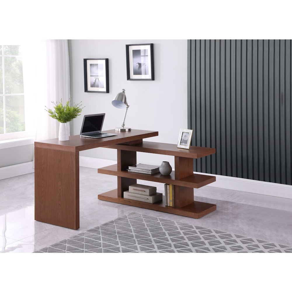 Motion Home Office Desk W/ Shelves. Picture 9