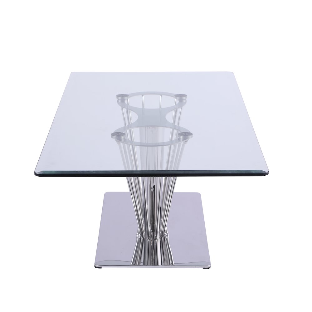 Contemporary Rectangular Glass Lamp Table. Picture 3