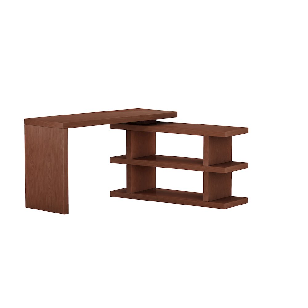 Motion Home Office Desk W/ Shelves. Picture 1