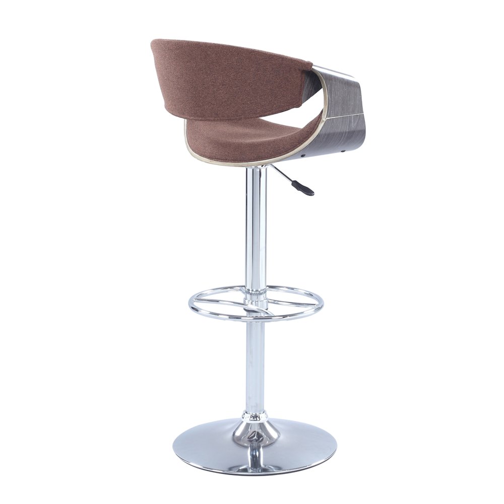 Bent Wood Saddle Seat Pneumatic-Adjustable Stool. Picture 4