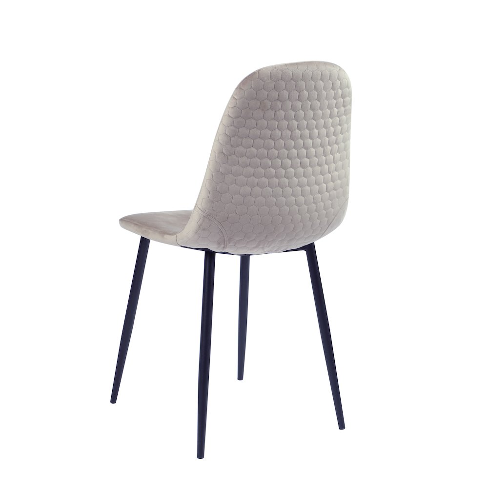 Contemporary Side Chair  - Set Of 4, Taupe. Picture 3