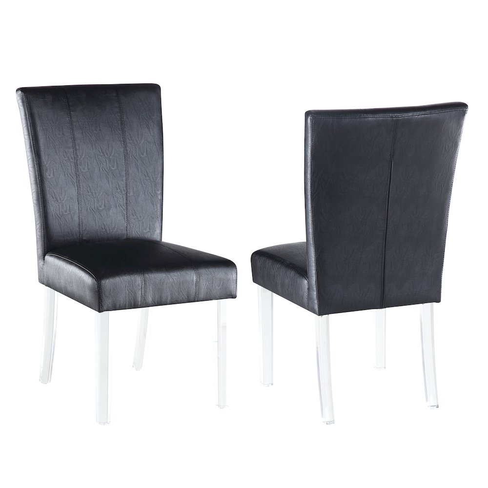 Contemporary Curved Flare-Back Parson Side Chair - 2 Per Box. Picture 2