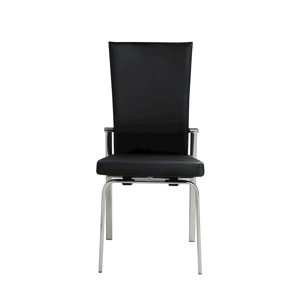 Contemporary Motion-Back Leather Upholstered Side Chair. Picture 3